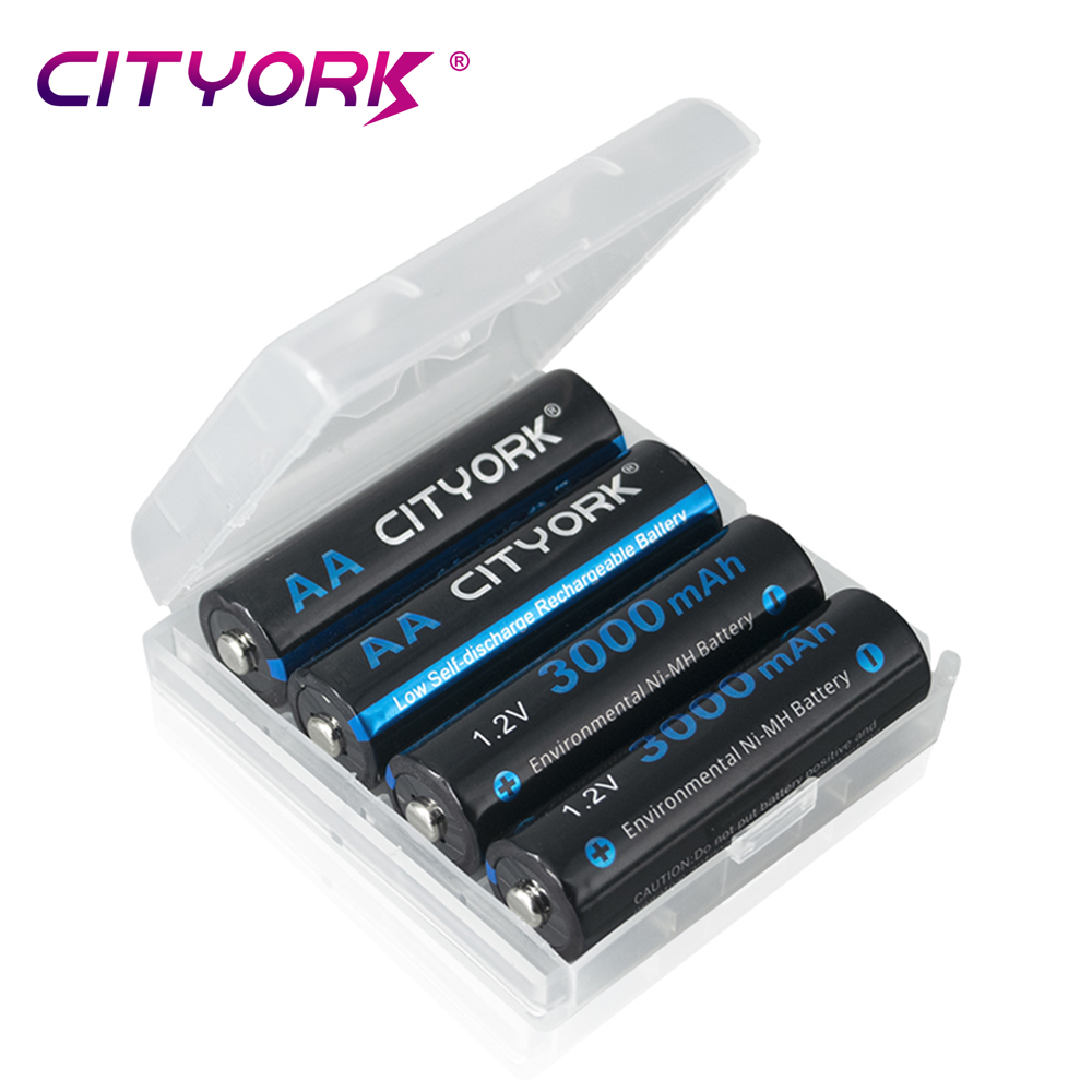 CITYORK 1,2 V AA AAA batería recargable NIMH NI-MH + 8 ranuras LED cargador rápido de batería inteligente para baterías NIMH AA AAA de 1,2 V