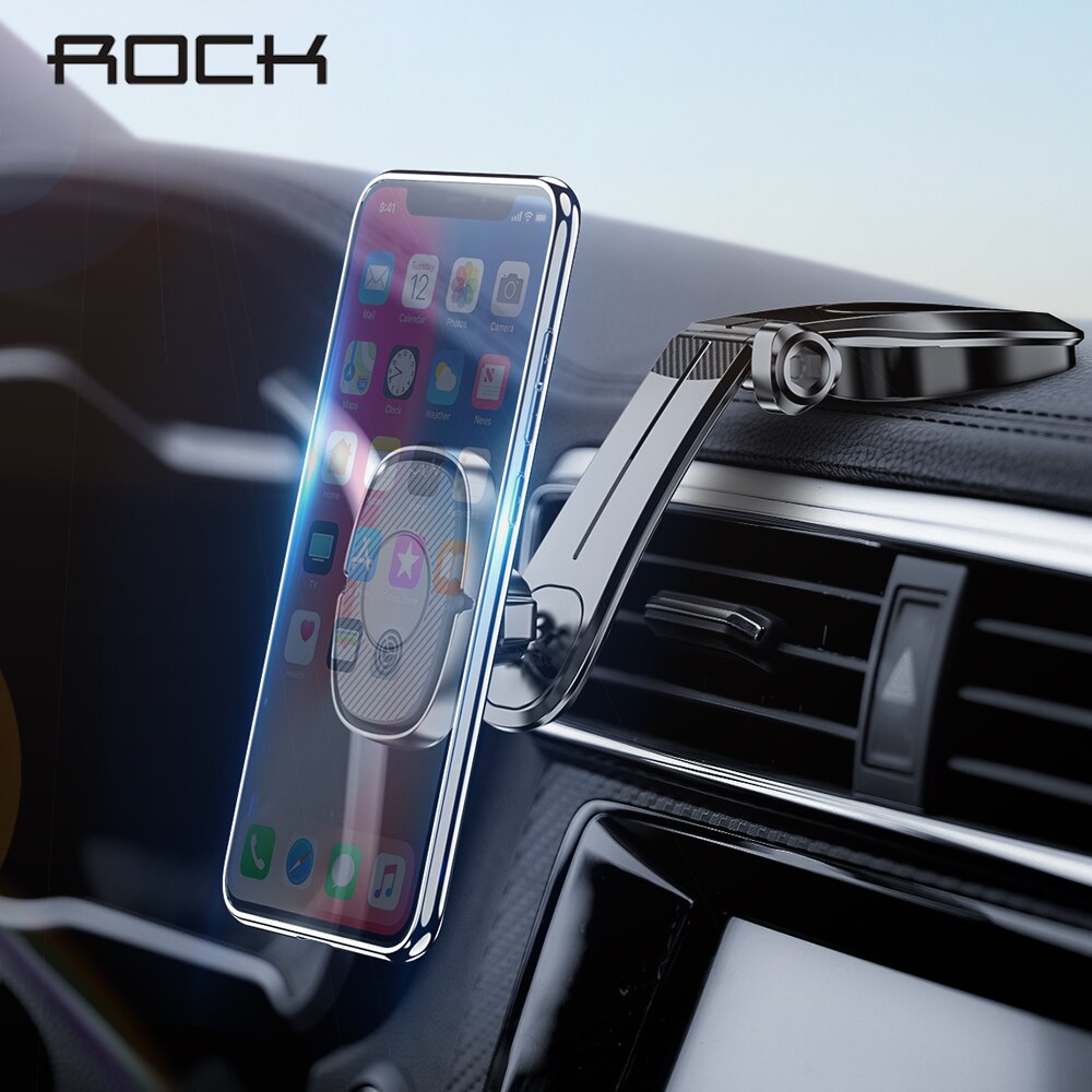 ROCK Spiegel Schwerkraft Auto Telefon Halter Für iPhone 11 X XS Samsung Huawei Dashboard Air Vent Paste Handy Stehen universal: Magnetic Dashboard