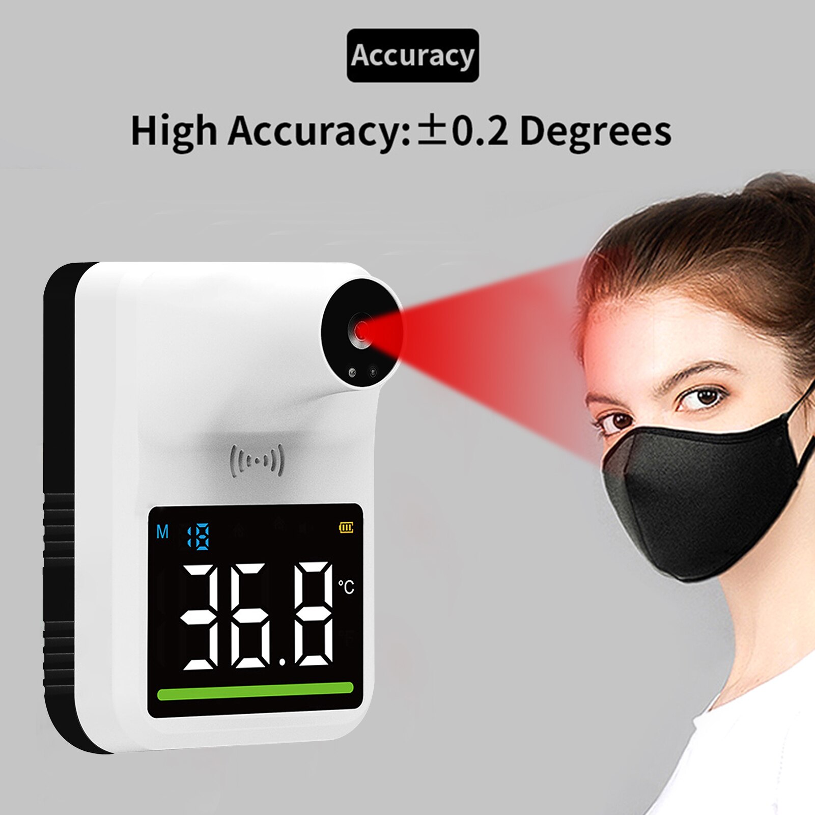 Non-contact Infrared Thermometer High-precision Automatic Induction Thermometer Rapid Measurement Support ℃/℉ Switch