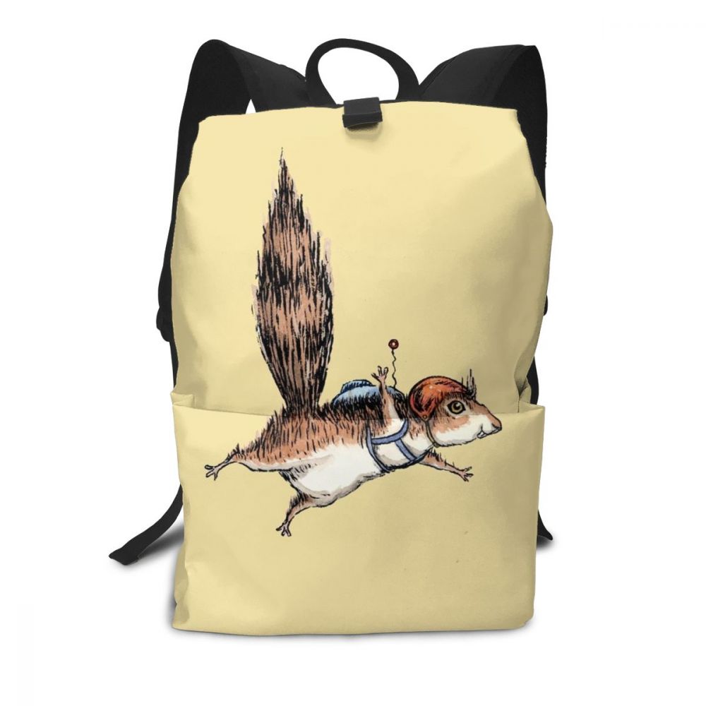 Mochila con estampado de ardilla para hombre y mujer, morral escolar de: Skydiver Squirrel