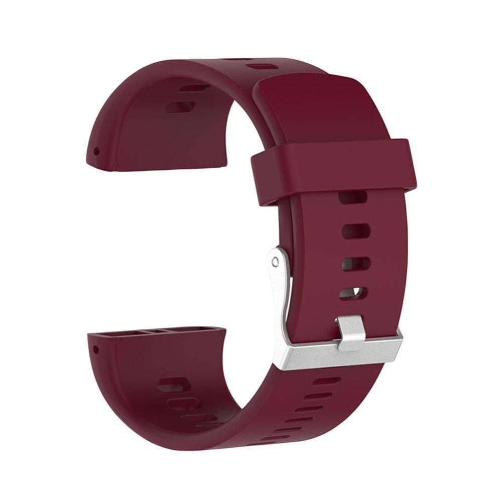 Horloges Horlogeband Sport Silicone Rubber Bands Vervanging Elektronische Horloge Band Horloge Bandjes Voor Polar V800 Smart Armband: Wine Red