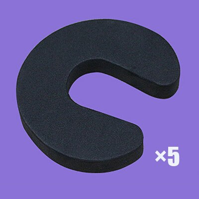 Tope de puerta de espuma para bebé, protectores de seguridad para niño, accesorios de seguridad para el hogar, 5/10 Uds.: 5 pcs black