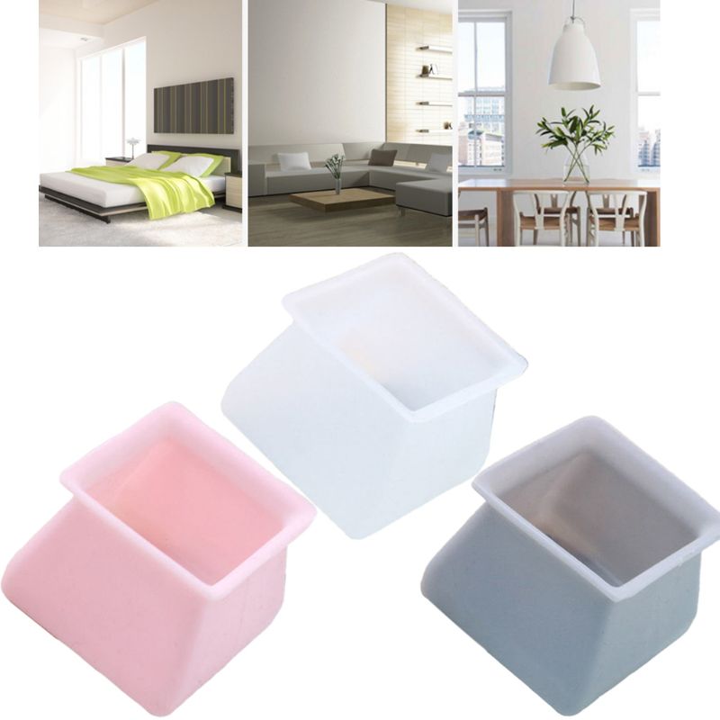 Housse de Protection en silicone pour meubles, 4 pièces, pieds de Table antidérapants pour pieds de chaise, pièces de Protection de sol