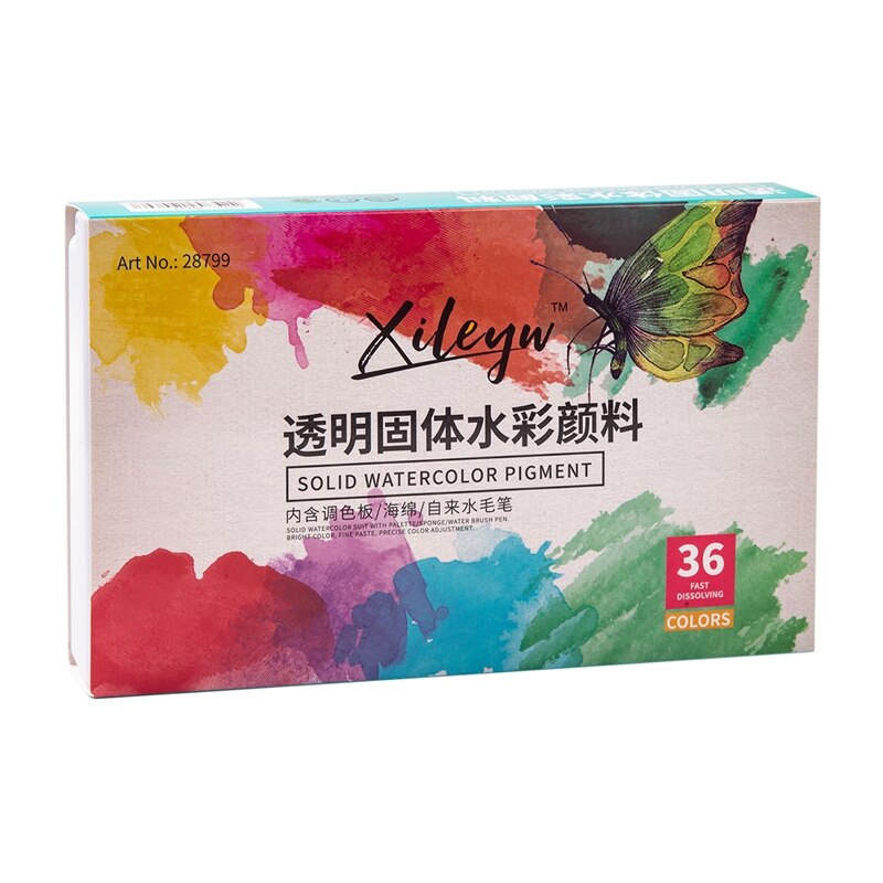 XILEYW Solid Watercolor Painting Pigment Solid Pigment Portable Watercolor Pigment Suit for / Art / Creation: Light Green