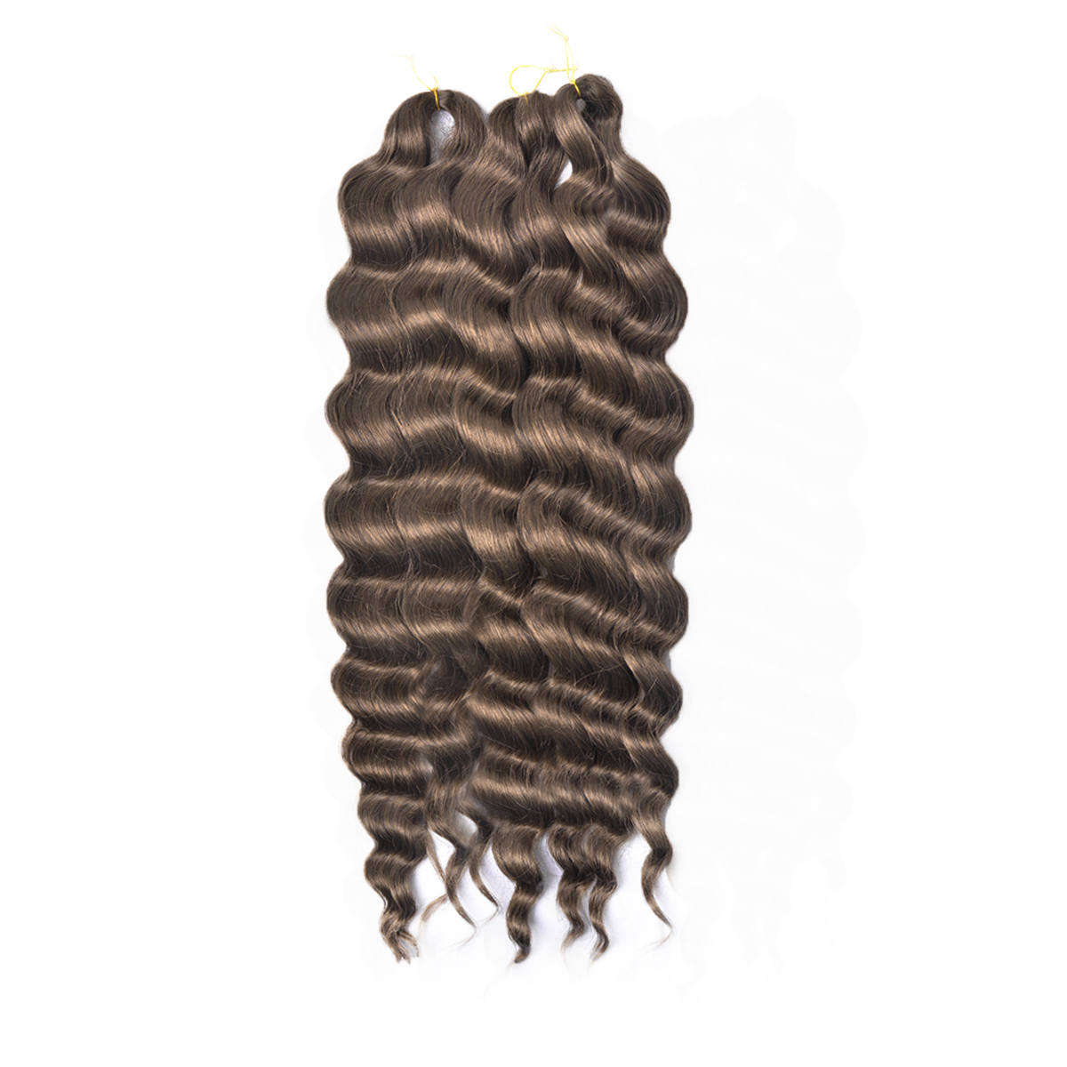 Syntetisk anna twist hæklet krøllet hår 24 cm dybt bølget fletning hår ombre blond brun vandbølget fletning hårforlængelse
