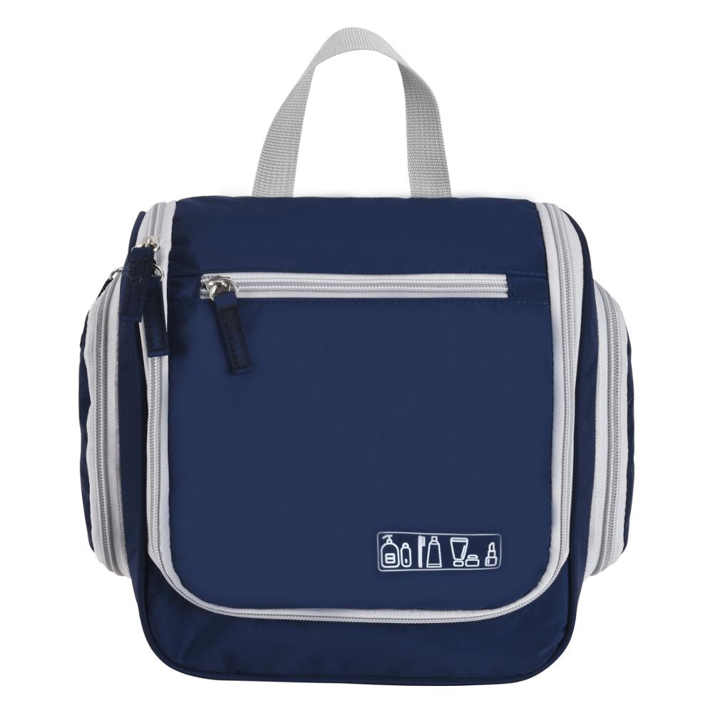 Reizen Toilettas Organizer Tas voor Vrouwen Make-Up Opknoping Toiletartikelen Mannen Reizen Accessoires Casual met Haak 6 Kleur: DarkBlue