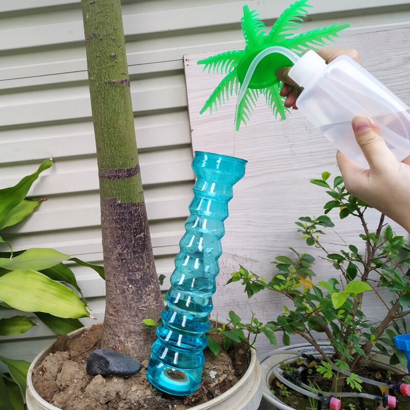 Sistema de riego por goteo automático de coco, dispositivo de riego automático con punta para plantas de jardín y flores de interior
