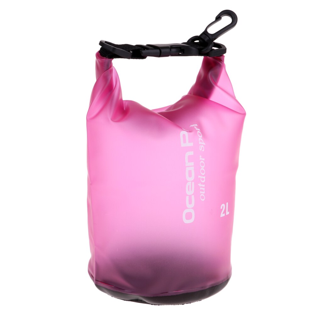 PVC Waterproof Kayak Dry Bag Sack Boat Canoe Camping Floating Kayak Supplies: Rosy 2L