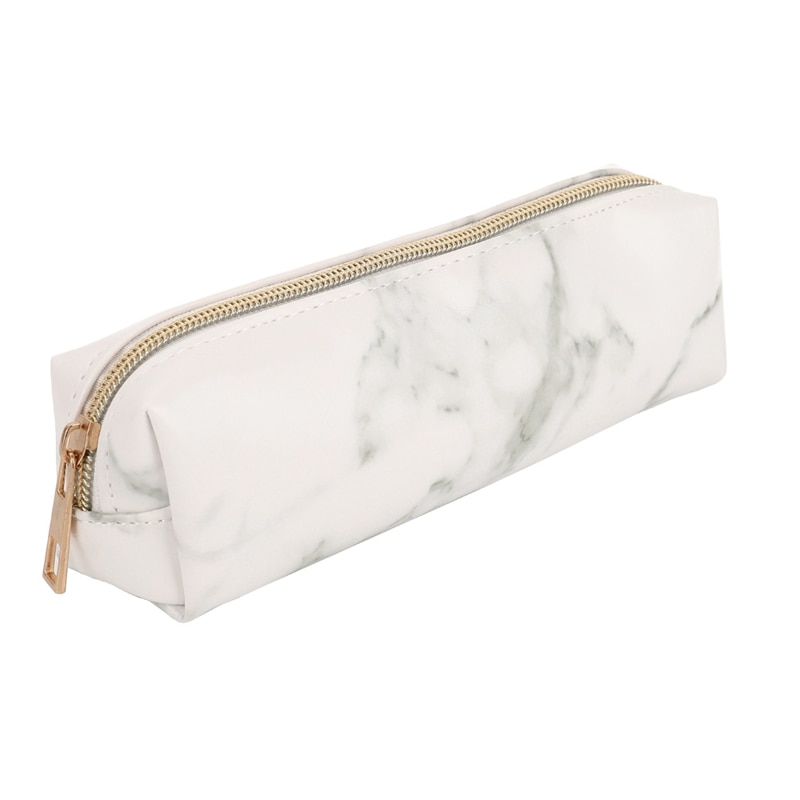 PU marmuru różbyć winnym złoto piórnik z zapięciem na zamek słodkie piórniki szkolne dla dziewczynek chłopiec duży długopis torba piórnik etui szkoła papiernicze