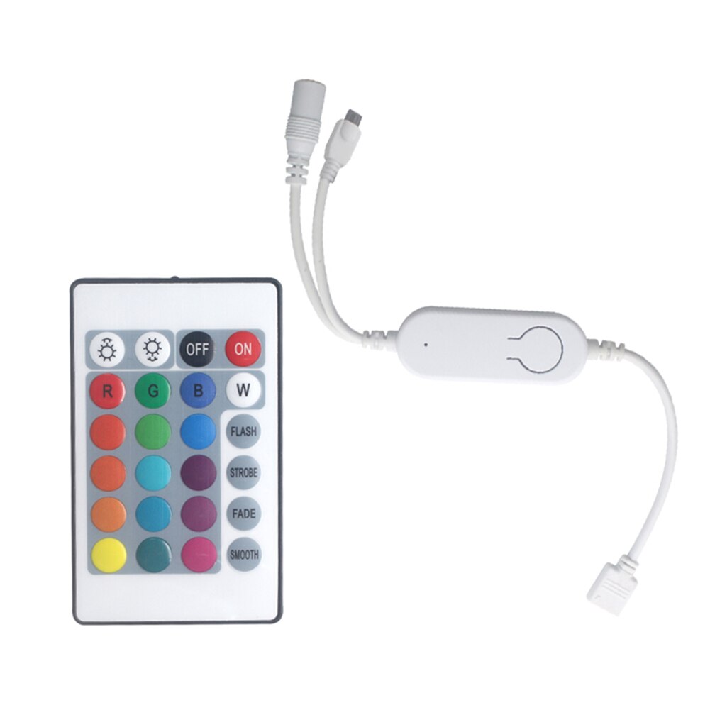 DC5-12V Lamp Dimmer WiFi RGB Controller 24 Keys Music Remote Controller for LED Strip Light Accessories: 1 in 1