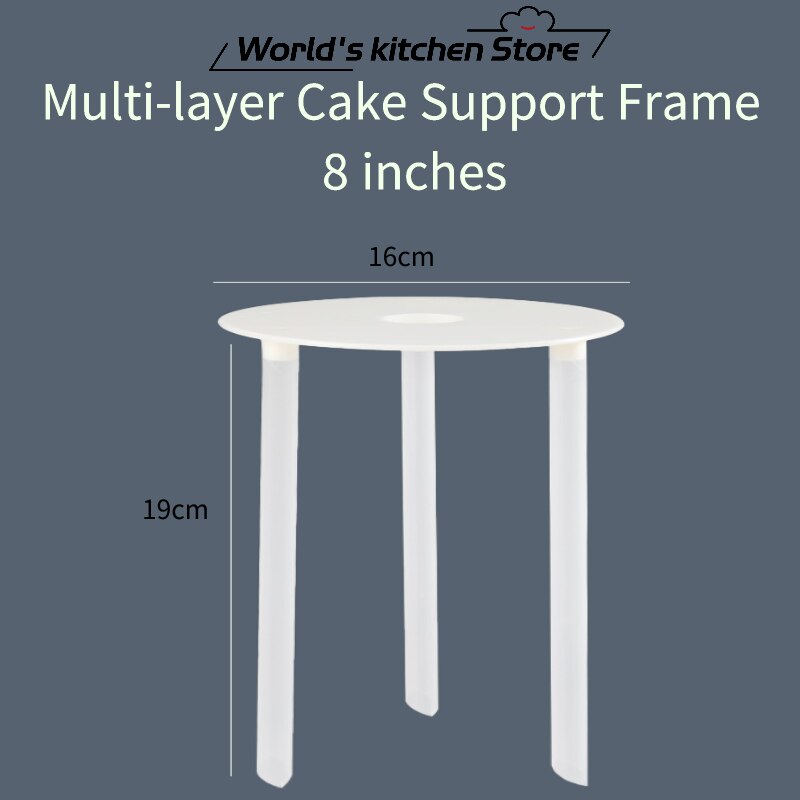 Multi-layer Cake Support Frame Practical Cake Stands Round Dessert Support Spacer Piling Bracket Kitchen DIY Cake Tool: 8inch