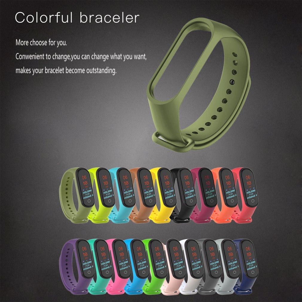 Correa de silicona deportiva para Xiaomi Mi Band 3/4, repuesto para pulsera deportiva