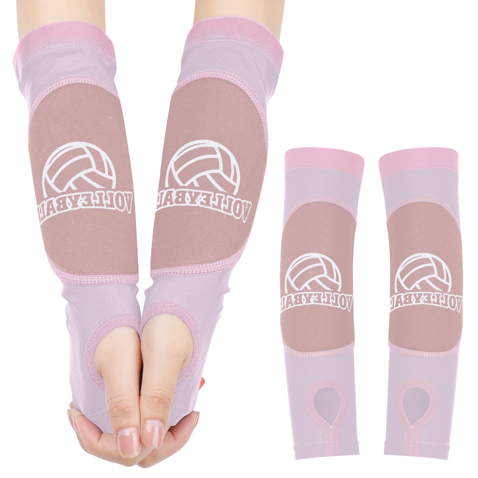 2-teilige Volleyball-Handschuhe, Volleyball-Armstulpen, Unterarm-Ärmel, Volleyball-Armpolster für Teenager, Jugendliche, Handgelenkschutz, Schutzhüllen: Schwarz
