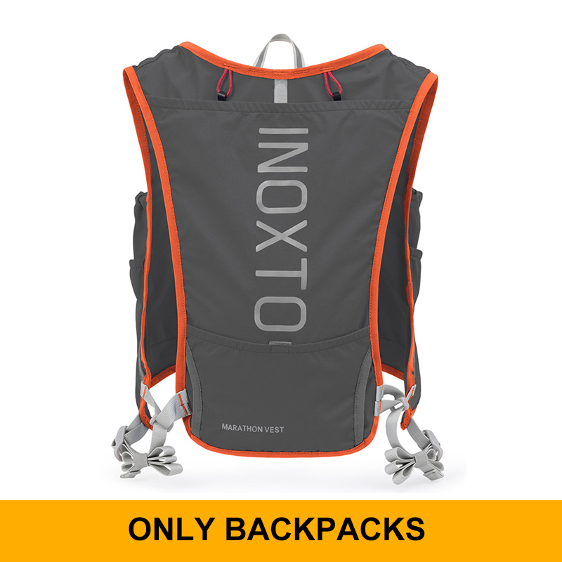 Inoxto Schnell trocknender Laufrucksack für Herren, 5 l, ultraleicht, feuchtigkeitsspendende Weste, Mountainbike-Fahrradtasche, atmungsaktiv, 2 l Wasserbeutel, Flasche: grüNe farbe