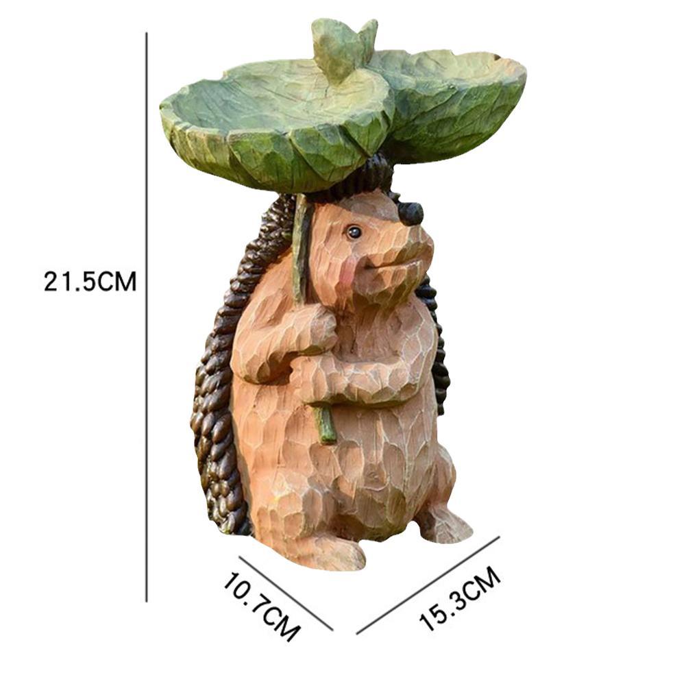 Resin Raccoon Birdbath Polyresin Antique Garden Bird Bath For Home Garden Yard Garden Decoration Outdoor Gardening Yard Dec L9v0: F