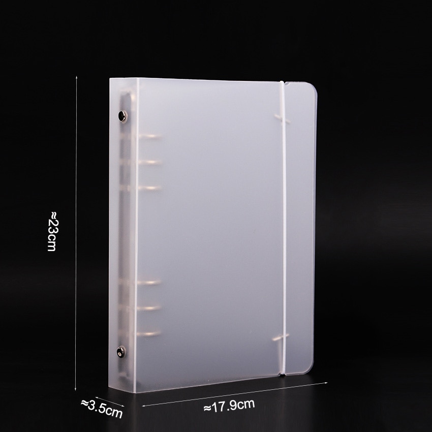 A5 A6 Notebook Accessory Sheet Shell Office School Stationery Transparent Concise 6 Holes Binder Planner Cover: A5