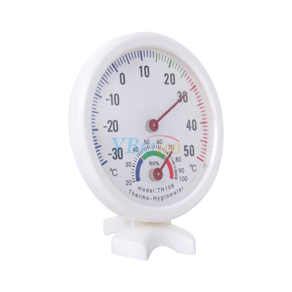 Termómetro Digital redondo para Invernadero, higrómetro para interiores, centígrados, blanco