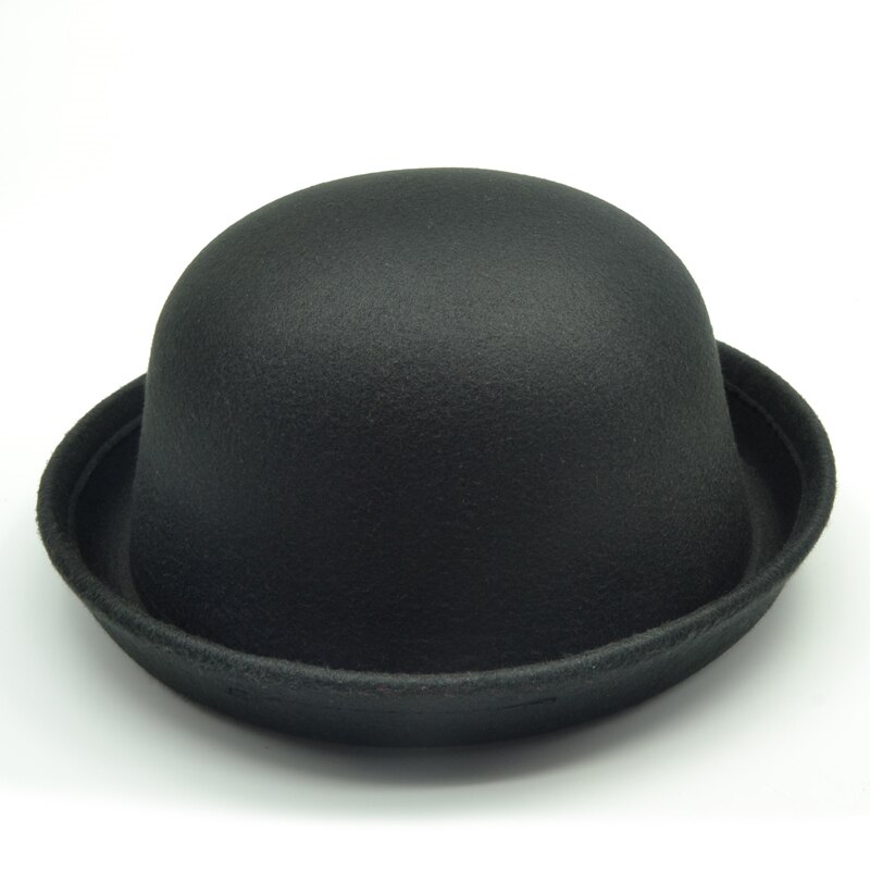 Brand Little girls fedora hat Dome cap Children dress hats Kids caps felt hats wool felting Bowler hat