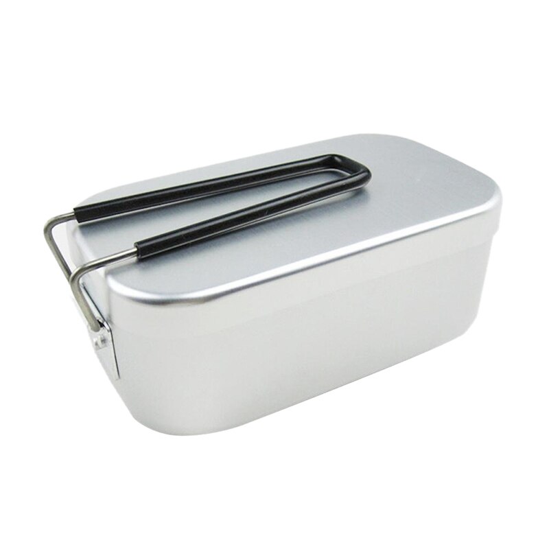 Aluminum Lunch Box with Handle Travel Portable Lightweight Thick Aluminum Case Lunch Box Kitchen Supplies: Default Title
