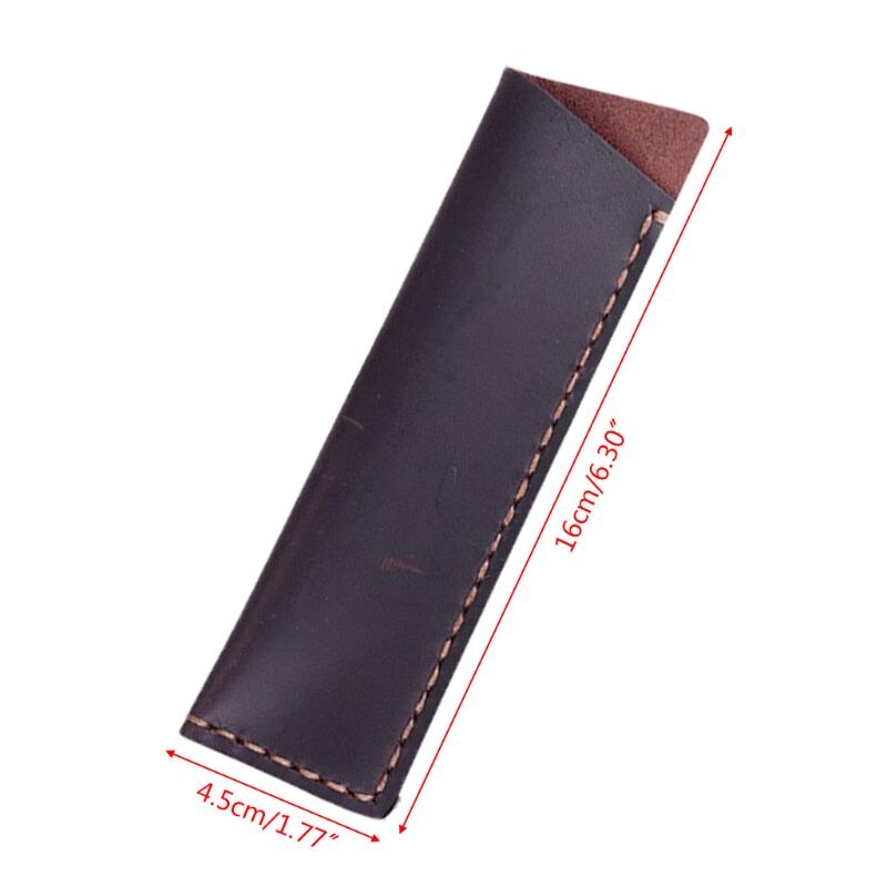 Retro Leather Pen Holder Ballpoint Pen Protective Sleeve Cover Handmade Fountain Pouch For Holding Single Pen For Office