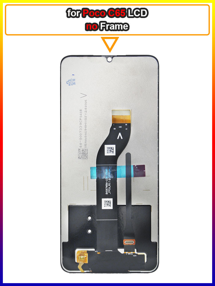 6.74'' LCD for Xiaomi Redmi POCO C65 LCD Display Touch Screen Digiziter Replacement for Redmi POCO C65 2310FPCA4G LCD With Frame: Linen