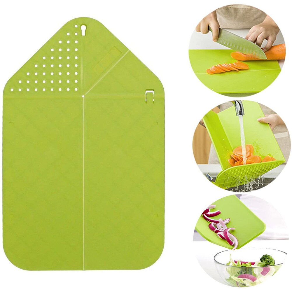 Opvouwbare Snijplank Veggy Fruit Cutter Hakblok Bpa-vrij Plastic Multifunctionele Groente Spoelen Zeef Keuken Spullen