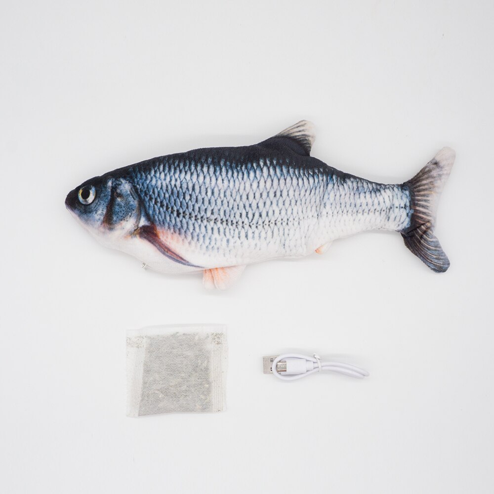 Jouets électroniques pour chats, poisson à l'herbe à chat, contrôle tactile, amusants, rechargeables, anti-stress, pour chats, chatons, chiens, produits pour animaux de compagnie: Carpe