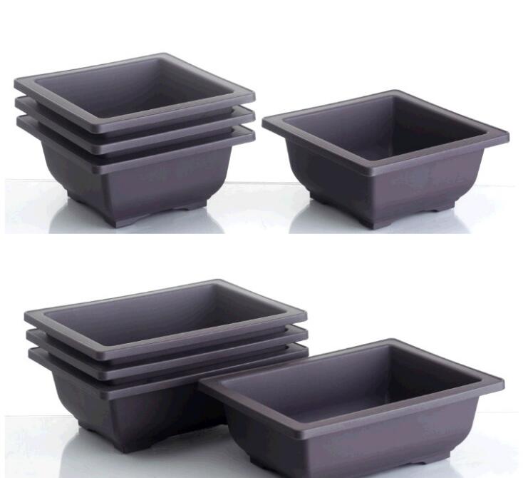 Bloempot Imitatie Plastic Balkon Vierkante Potten Bloem Bonsai Kom Kwekerij Wastafel Planter Imitatie Rechthoek Bloempot