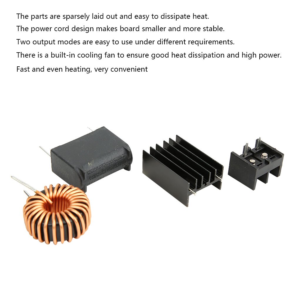 Induktiolämmitin induktiolämmityslevymoduulin käämi induktiolämmitysmoduuli jäähdytyspuhaltimella 1000w 12-36v 20a lämmitin