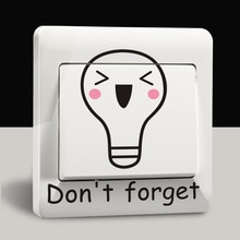 DIY Funny Cute Light bulb toilet paper Switch Stickers Wall Stickers Home Decoration Bedroom Parlor Decoration