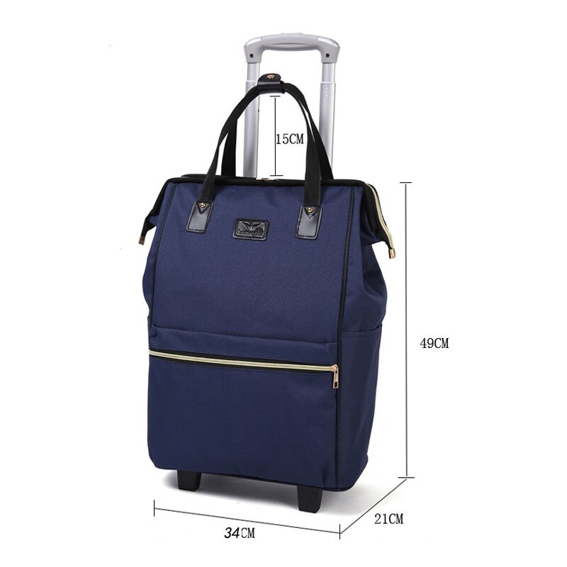 Oxford Tuch Mit Großer Kapazität Reisen Gepäck Taschen mit Räder Koffer und Reisetaschen Gepäck Tasche Wagen Tasche Freies Versenden