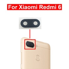 2 pièces pour Redmi 6 lentille en verre de caméra arrière lentille en verre de caméra arrière avec colle remplacement pièces de rechange de réparation pour Xiaomi Redmi 6 verre