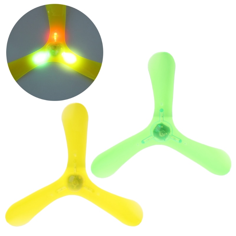 HBB 1PC boomerang Volante Luminoso Giocattoli all'aperto Parco Piattino Divertente Gioco per Bambini sport Bambini Lampeggiante Giocattoli Regali