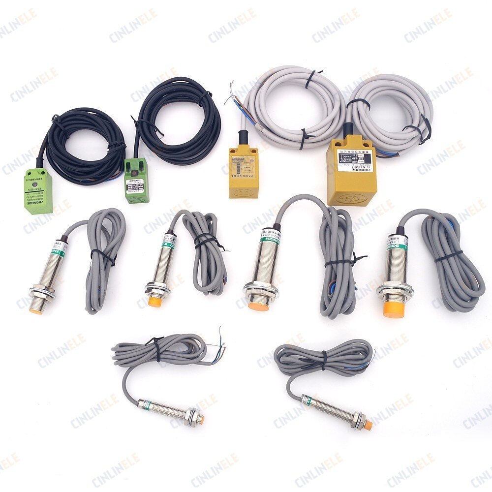 5mm &amp; 8mm Sensing PL08N &amp; PL05N Cube Shell Inductive Screen Metal Type Proximity Switch Sensor NPN PNP NO NC AC DC