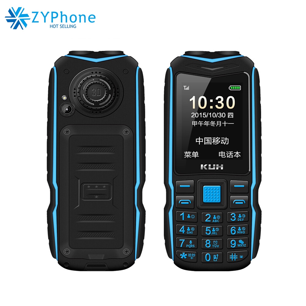 Rugged Outdoor Mobile Phone Long Standby Power Bank Vibration Bluetooth Dual Flashlight Shockproof 15800mAh Loud Speaker KUH