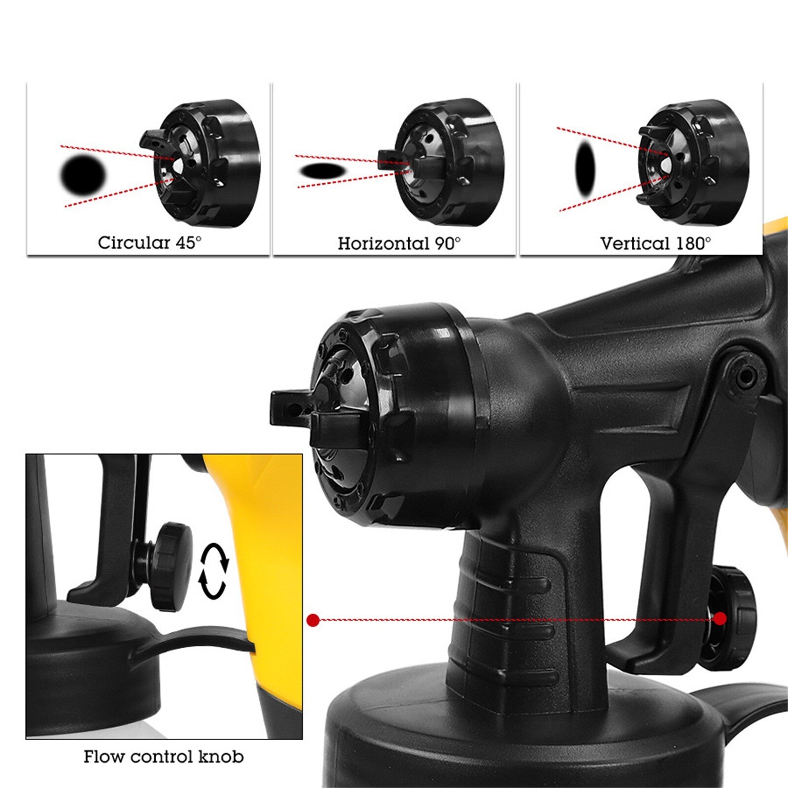 4 #220v Handheld sprühen Pistole Farbe Sprüher 500w hoch Energie Heimat Elektrische Airbrush Spritzen Auto Holz Möbel Zauberstab Holzbearbeitung