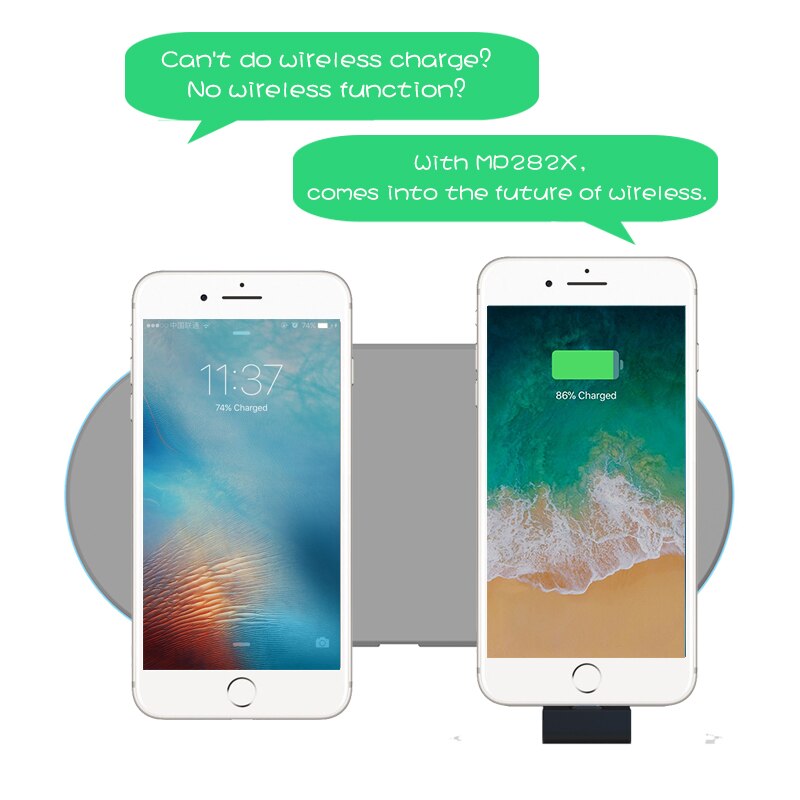 Wireless Power Bank Slim External Backup Battery Charger For iPhone 8/ Samsung S6/One plus 5/HTC Built in Qi receiver Power Case