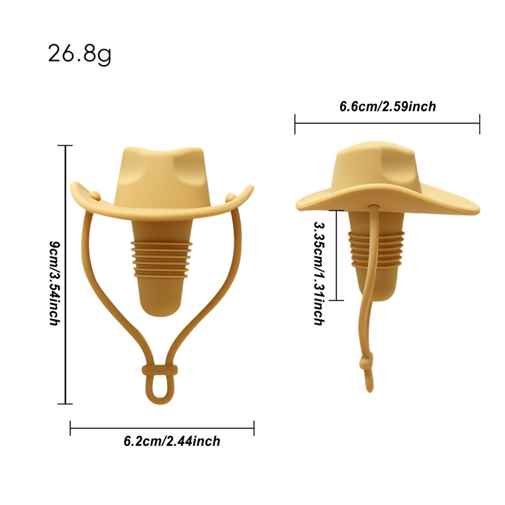 Cowboy Hat Shape Wine Bottle Stopper Reusable Leak Proof Silicone Champagne Bottle Stopper Wine Bottle Cap for Bar