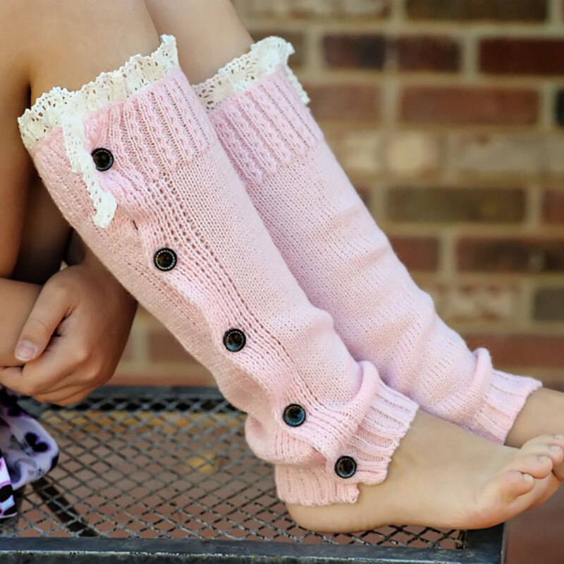 kleinkind Kleinkind Mädchen Gestrickte Beinlinge häkeln Spitze Geschmack trimmen Aufladungs-stulpen Toppers Winter Warme Socken Prinzessin Neue