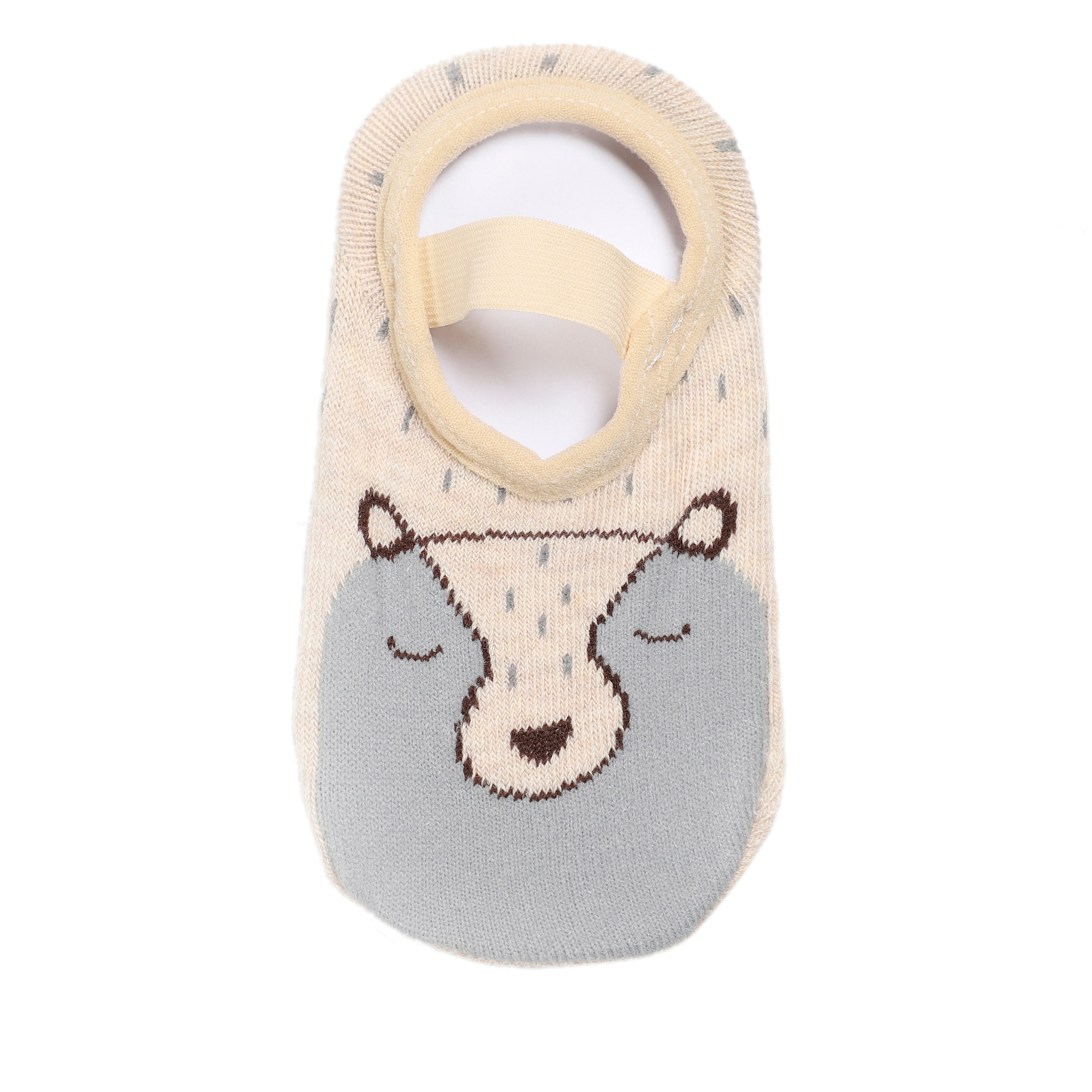 Baby Meisjes Antislip Sokken Met Grip Cartoon Peuter Anti Slip Slipper 6-12-36 Maanden: Grey bear / 6-12 Months