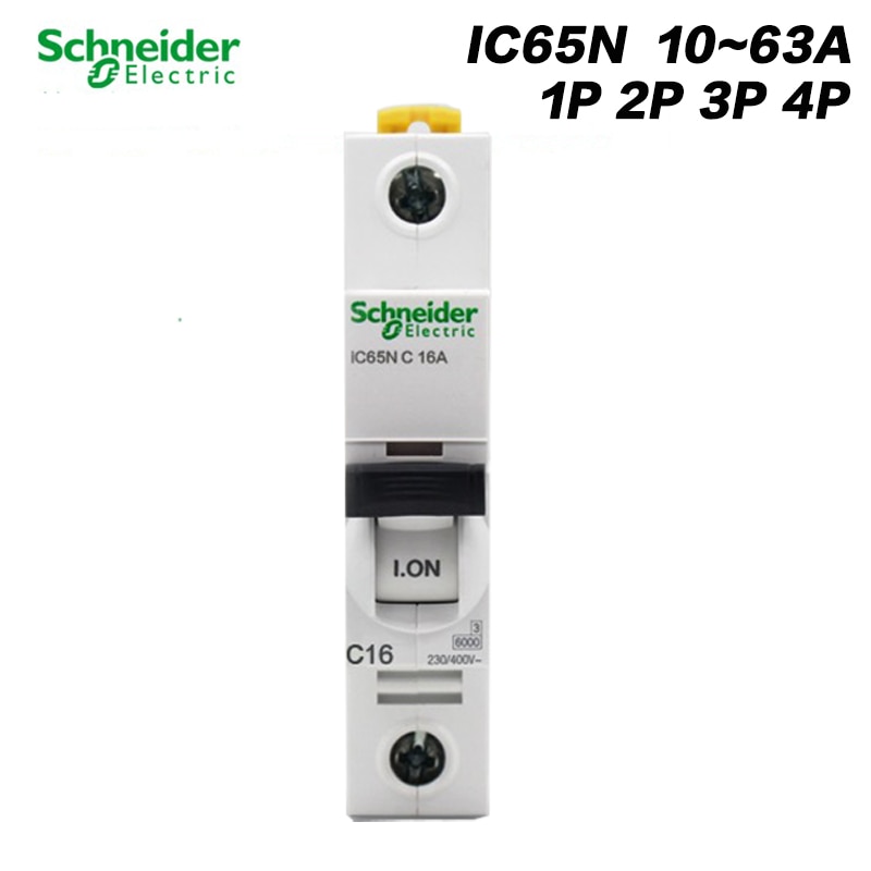 Schneider All Series MCB Circuit breaker Air switch IC65N 1P 10A 16A 20A 25A 32A 40A 50A 63A