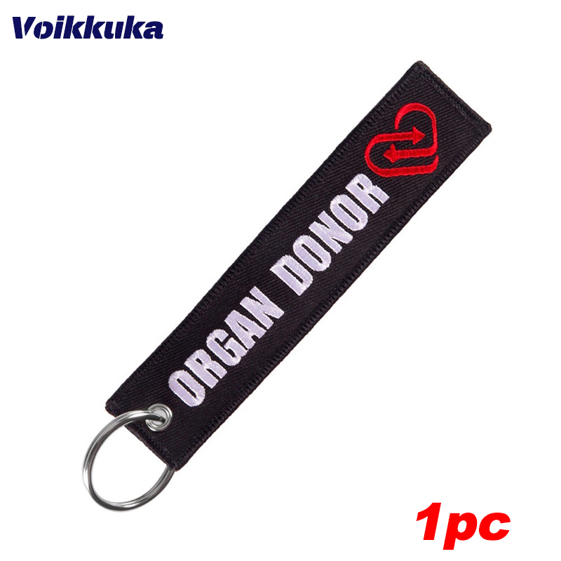 LLavero de aviación, bolsa médica Top Gun Maverick, bordado de ambos lados, etiqueta para coche, accesorios para llaveros, colgante para mochila, 1 ud.: Rojo