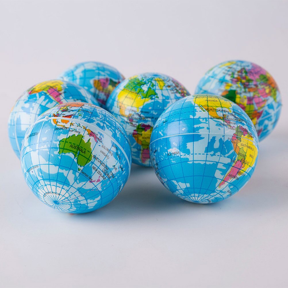 World Map Foam Ball Atlas Globe Palm Ball Planet Earth Ball Funny Gadgets Stress Relief