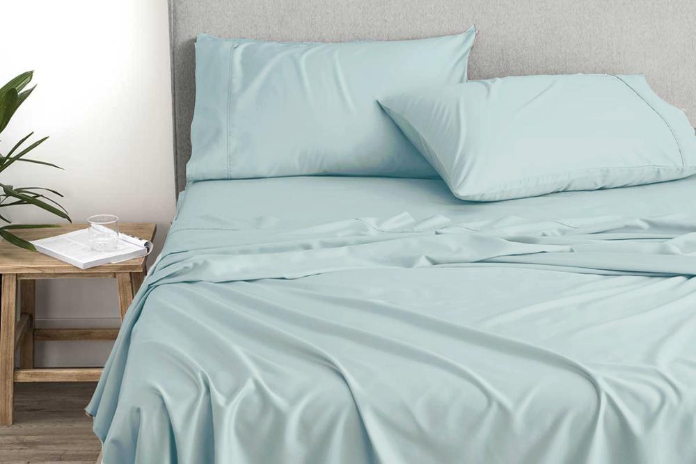 Tissu en coton égyptien 1600 TC 100% pour draps Super largeur 280 cm 110 ''couleurs ivoire blanc 1 mètre comme test d'échantillon: Light green