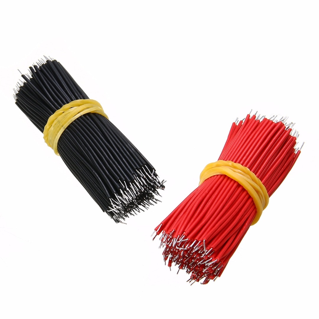 400pcs Breadboard Jumper Cable Wire Set Tin-Plated 6cm Length Black and Red For Arduino