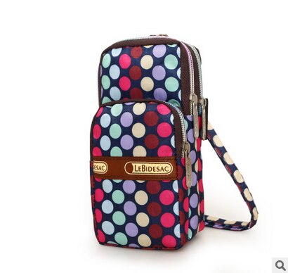 Multi-color Small Cross Body Coin Purse for Womens Shoulder Bag Girls Oxford Cloth Cell Phone Bags: E