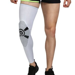 Leg Sleeve Leg Protection Sports Basketball Volleyball MTB Cycling UV Protection: Beige / M