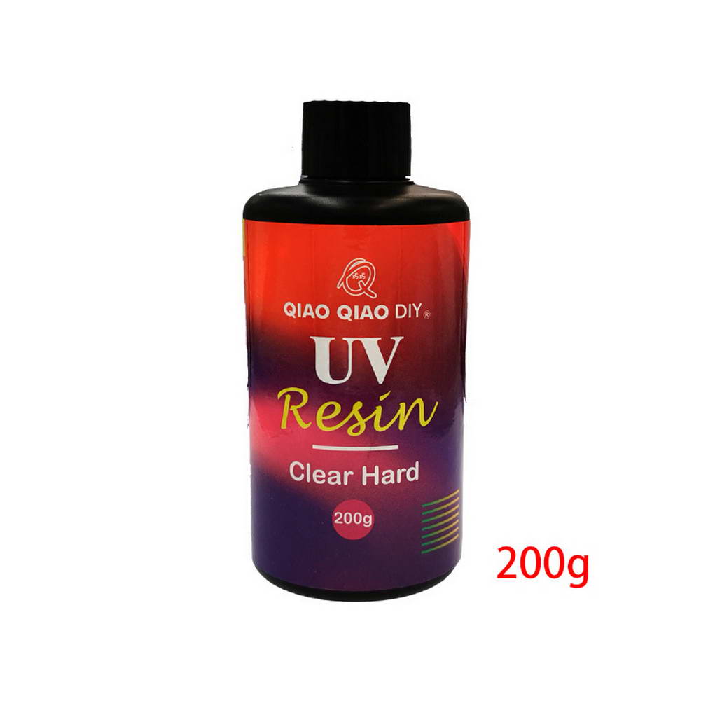 UV Resin Curing Epoxy Resin Hard Ultraviolet Glue Quick-drying Sunlight Activated Hard for DIY Jewelry Making: 200g