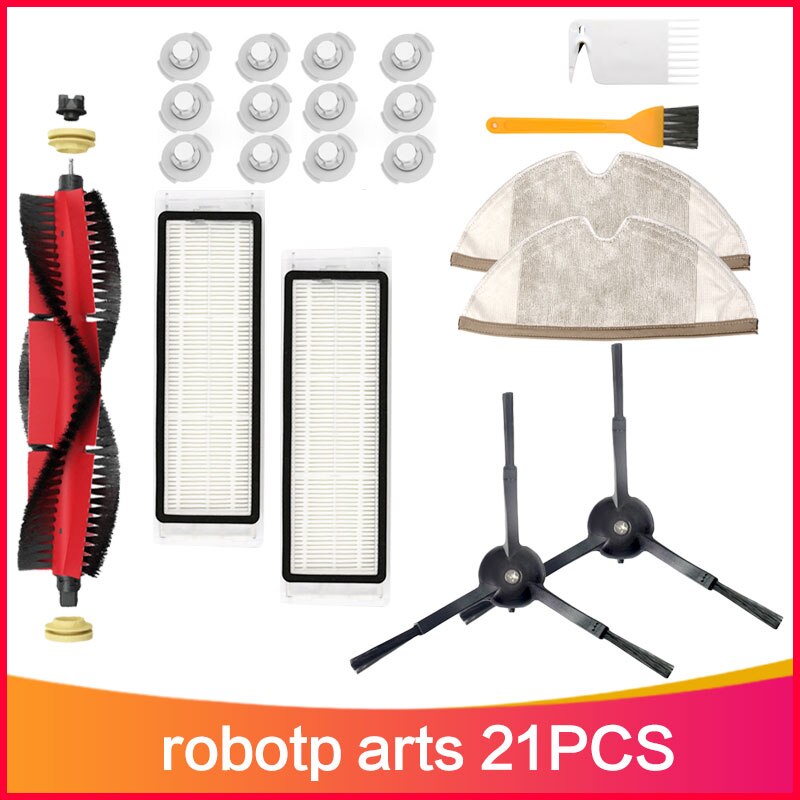 Hovedbørstedæksel sidebørster hepa filter moppe klud hjul til xiaomi roborock  s6 max robotstøvsuger best: -en