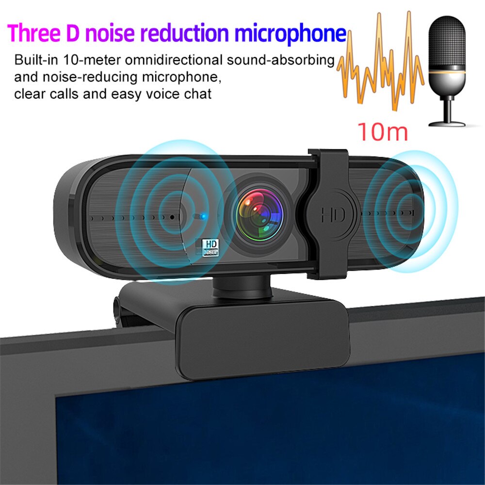 KEBIDU A30 HD USB Webcam 1080p Autofocus Web Camera with Microphone AF Autofocus Camera For Computer Live Online Teaching